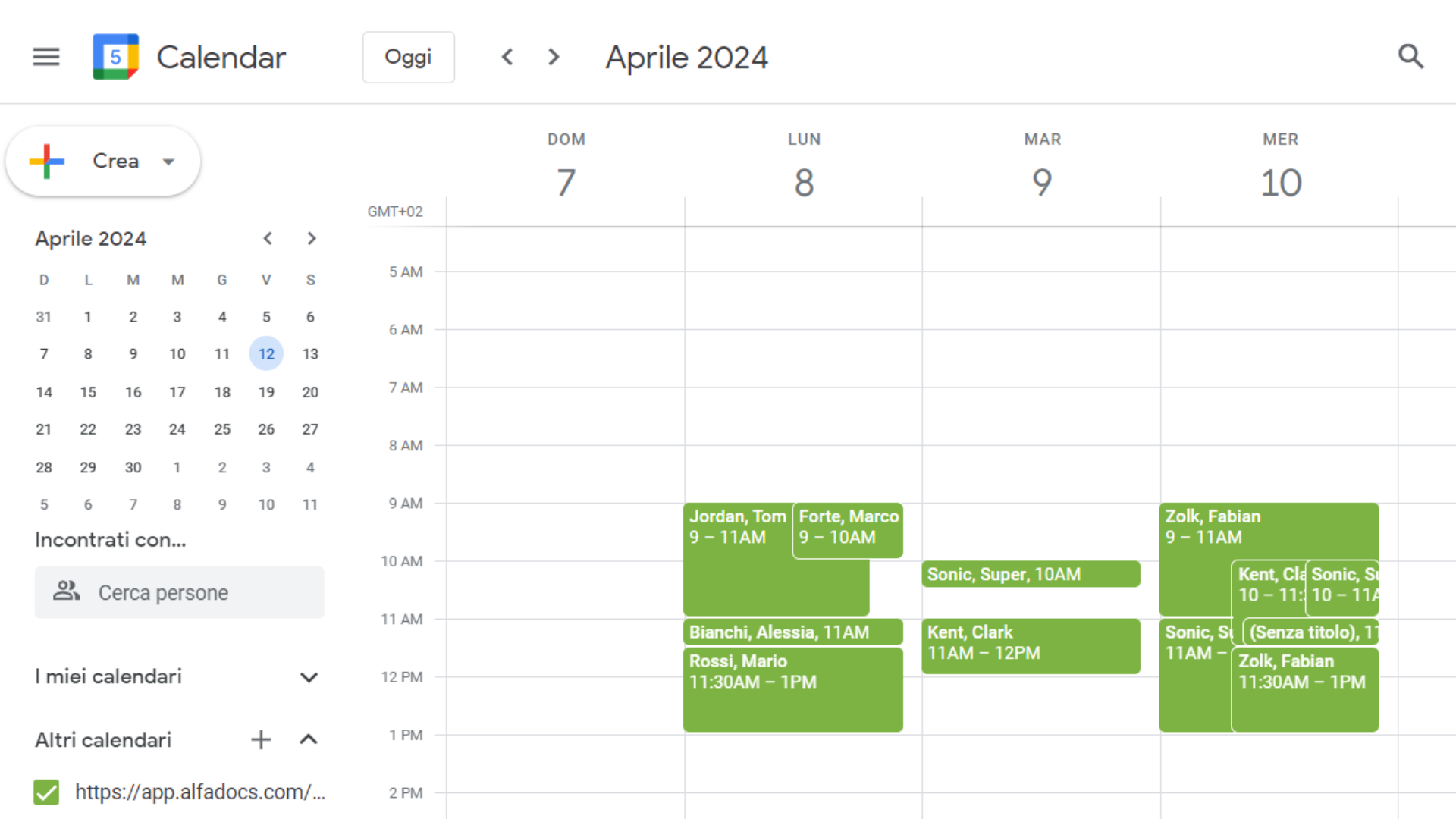 Sincronizza automaticamente l'agenda di AlfaDocs con Google Calendar