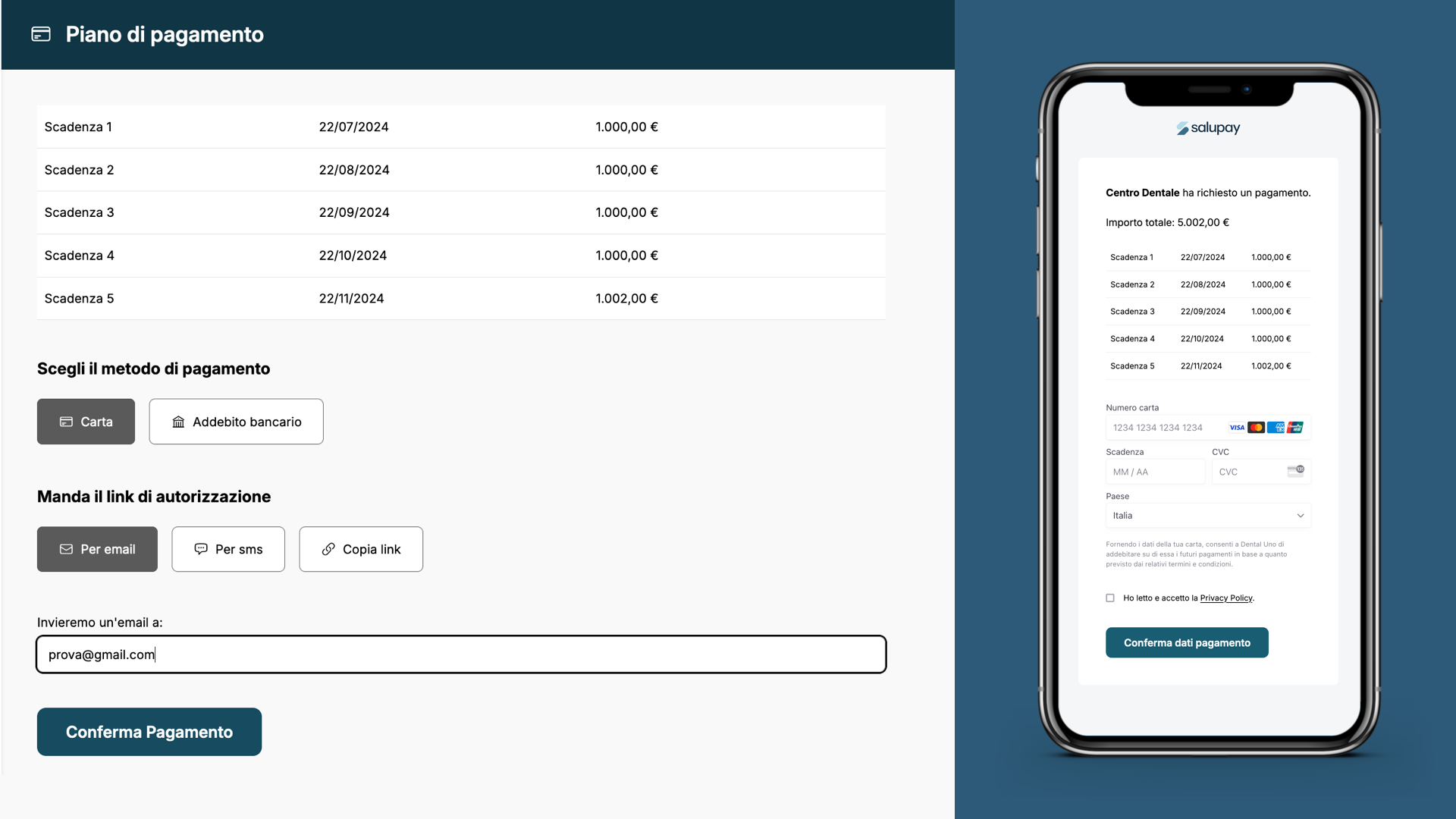 Offri ai tuoi pazienti un ampio ventaglio di opzioni di pagamento